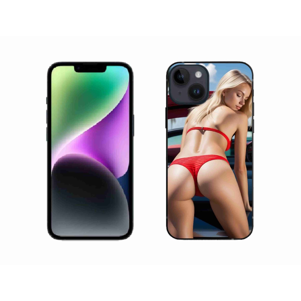 Gélový kryt mmCase na iPhone 14 - sexy žena 2