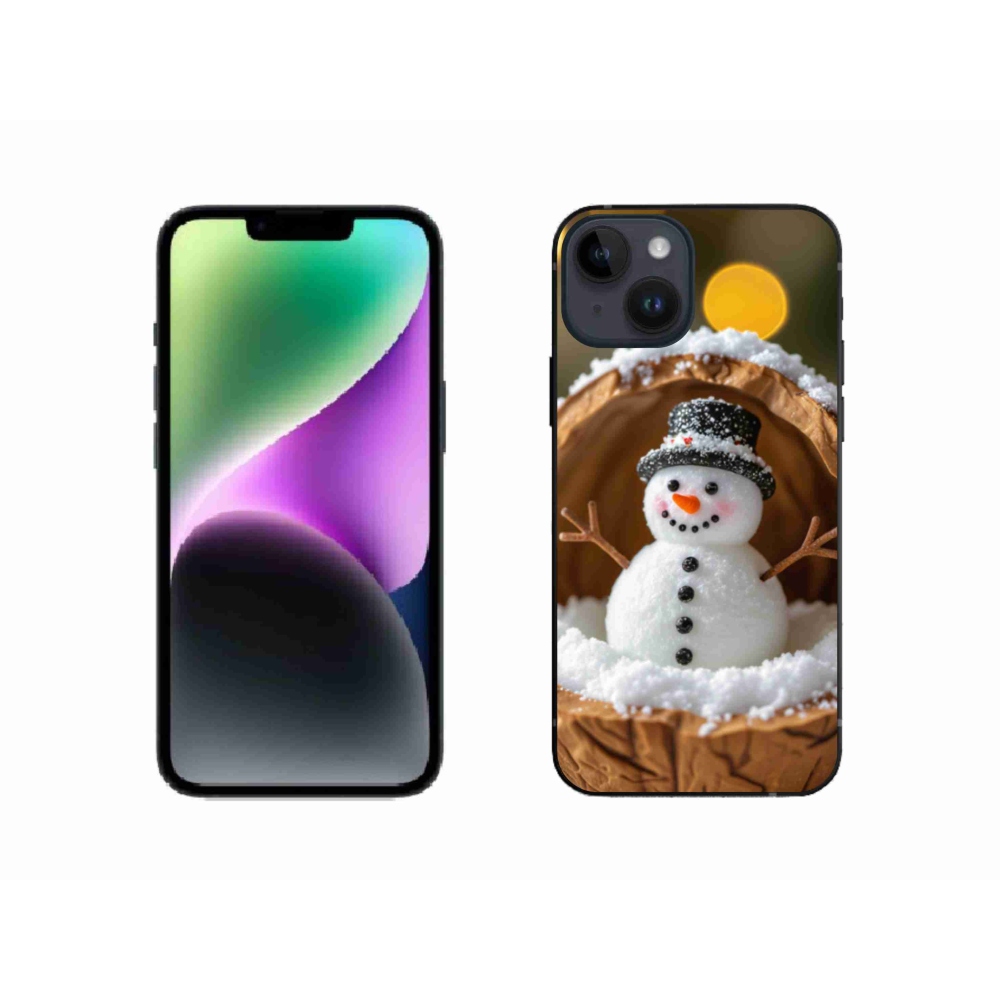 Gélový kryt mmCase na iPhone 14 - snehuliak 4