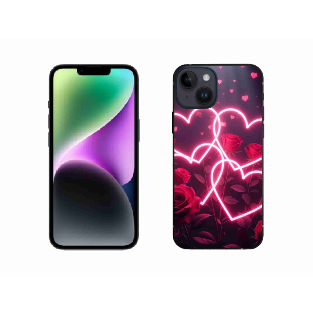 Gélový kryt mmCase na iPhone 14 - srdce lásky