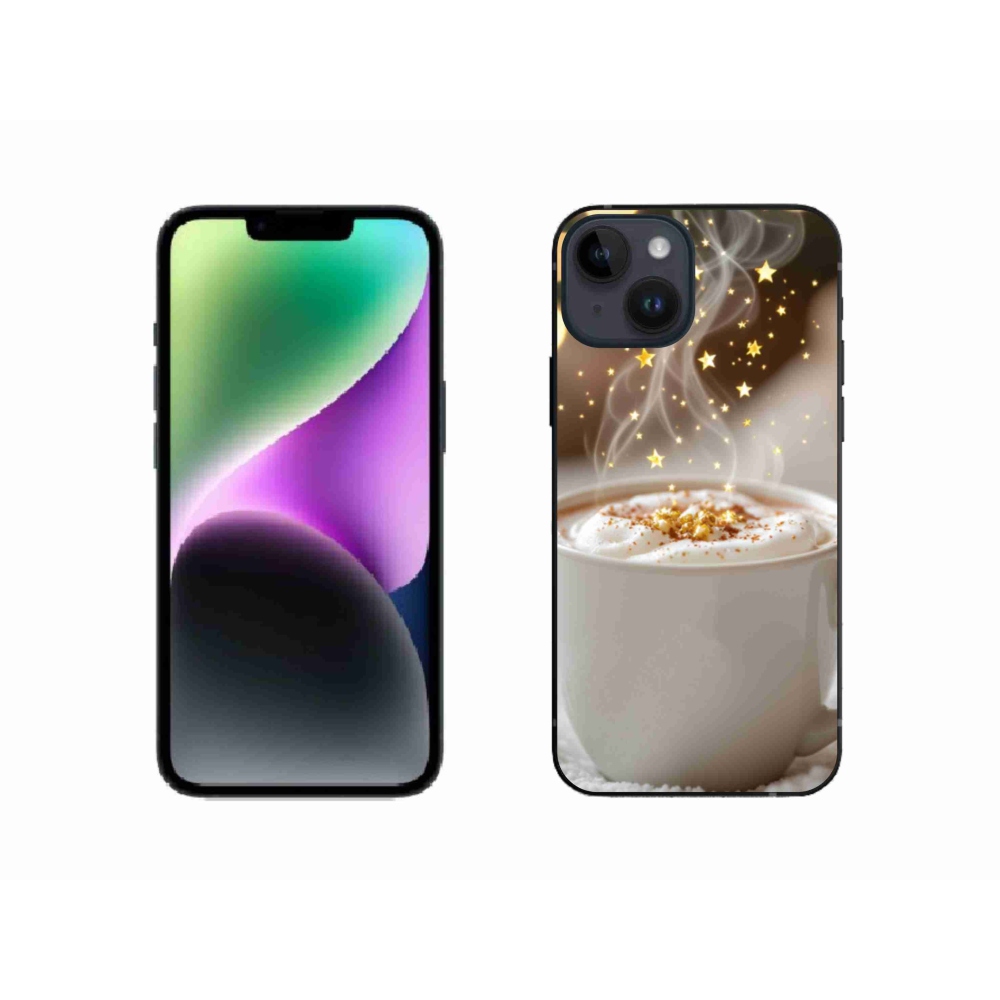 Gélový kryt mmCase na iPhone 14 - vianočný horúci nápoj