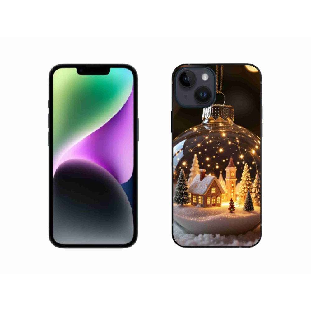 Gélový kryt mmCase na iPhone 14 - vianočné gule 3