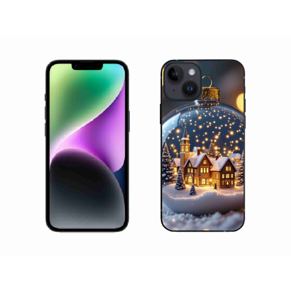 Gélový kryt mmCase na iPhone 14 - vianočné gule 4