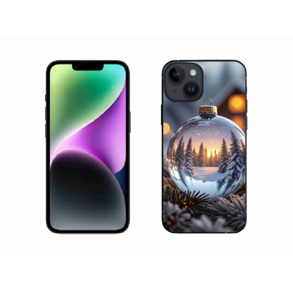 Gélový kryt mmCase na iPhone 14 - vianočná ozdoba