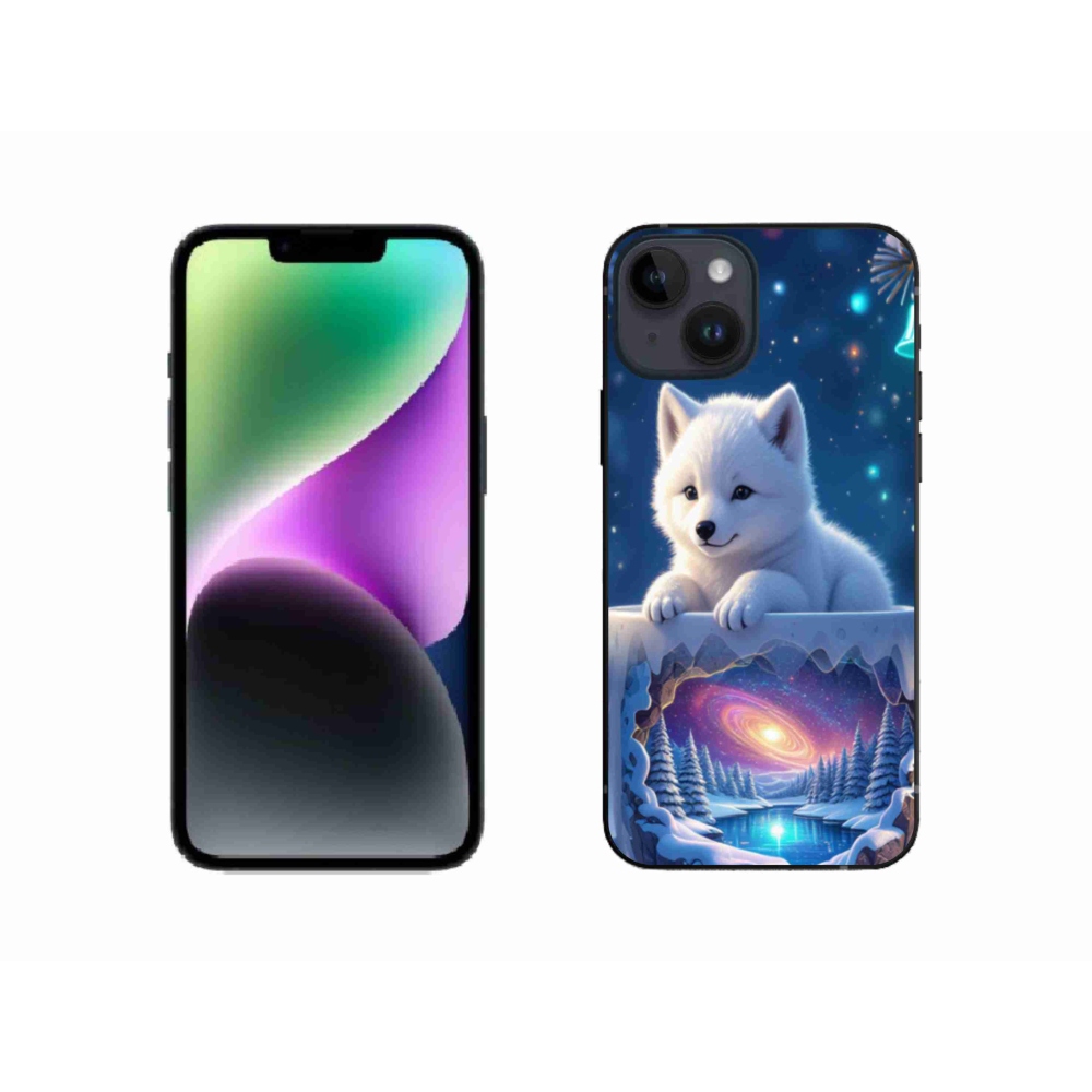 Gélový kryt mmCase na iPhone 14 - vianočné šteňa