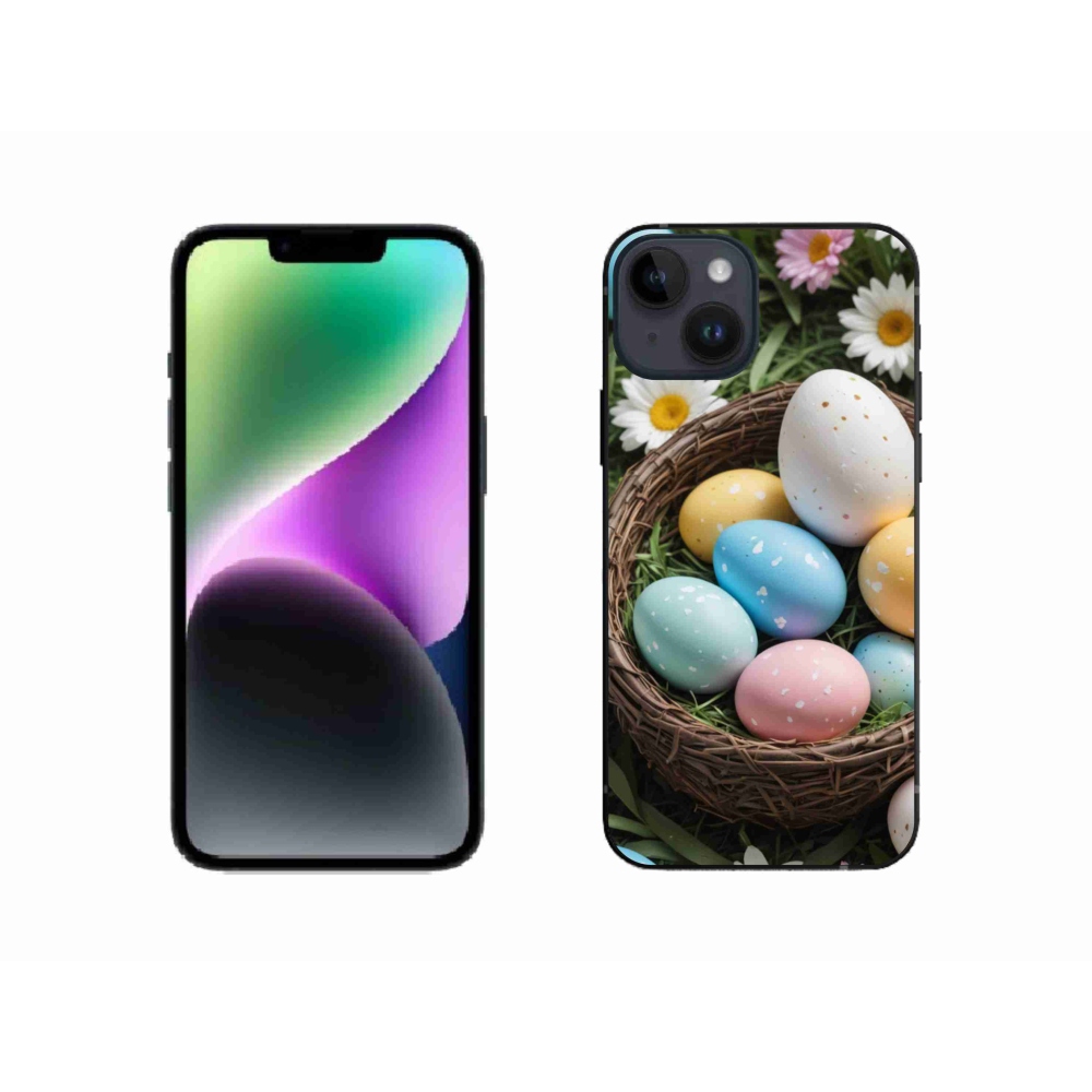 Gélový kryt mmCase na iPhone 14 - veľkonočné vajíčka 2