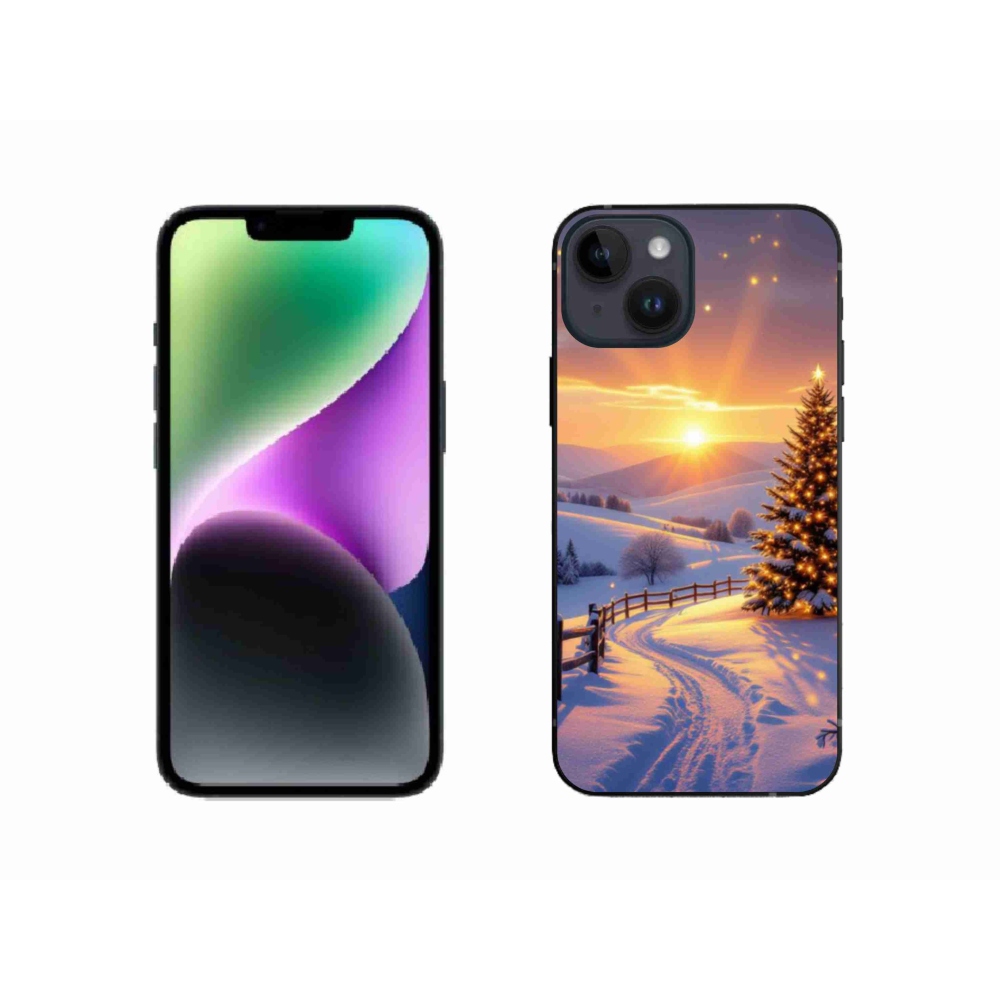 Gélový kryt mmCase na iPhone 14 - zimná krajina