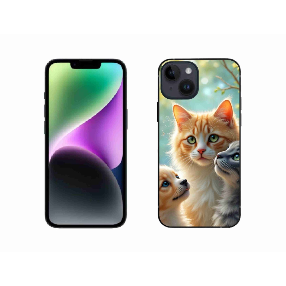 Gélový kryt mmCase na iPhone 14 - zvieracie priateľstvo 2