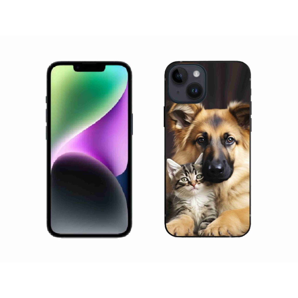 Gélový kryt mmCase na iPhone 14 - zvieracie priateľstvo