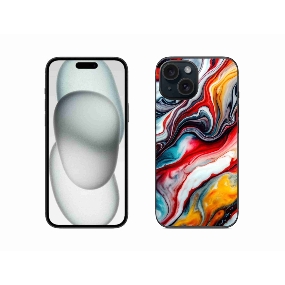 Gélový kryt mmCase na iPhone 15 - abstraktný motív 35