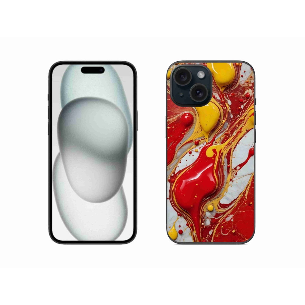 Gélový kryt mmCase na iPhone 15 - abstraktný motív 42