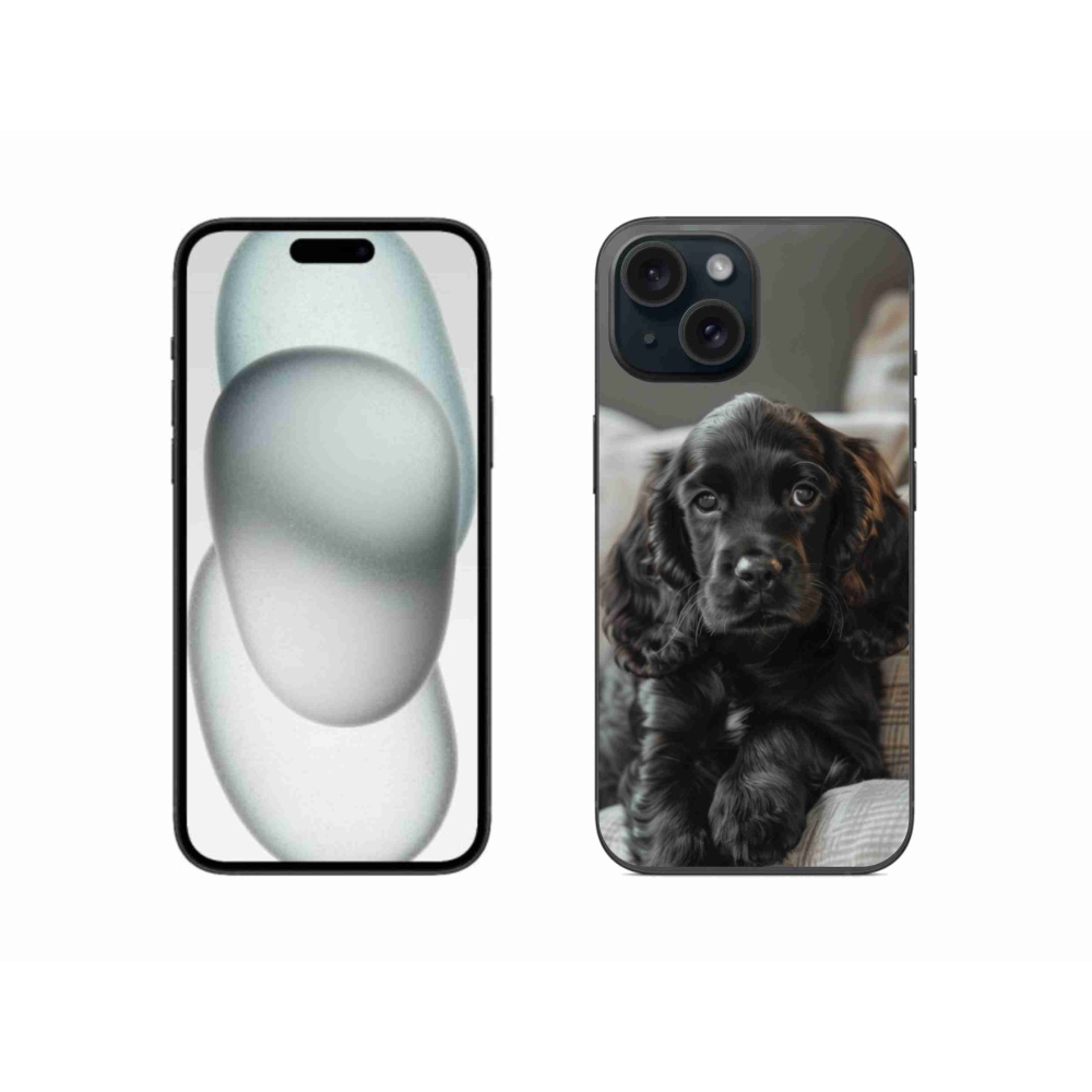 Gélový kryt mmCase na iPhone 15 - anglický kokeršpaniel