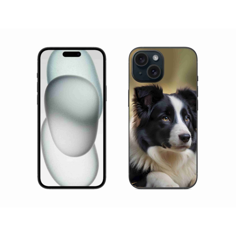 Gélový kryt mmCase na iPhone 15 - border kólia 2