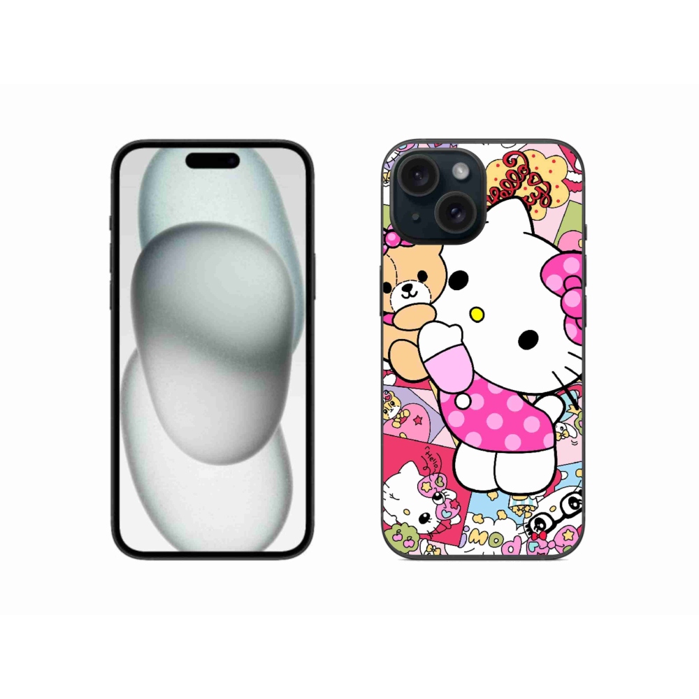 Gélový kryt mmCase na iPhone 15 - cute kitty