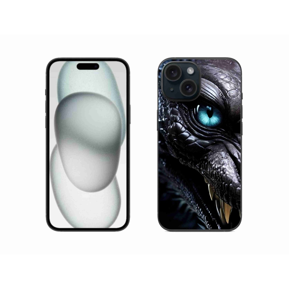 Gélový kryt mmCase na iPhone 15 - dračí pohľad