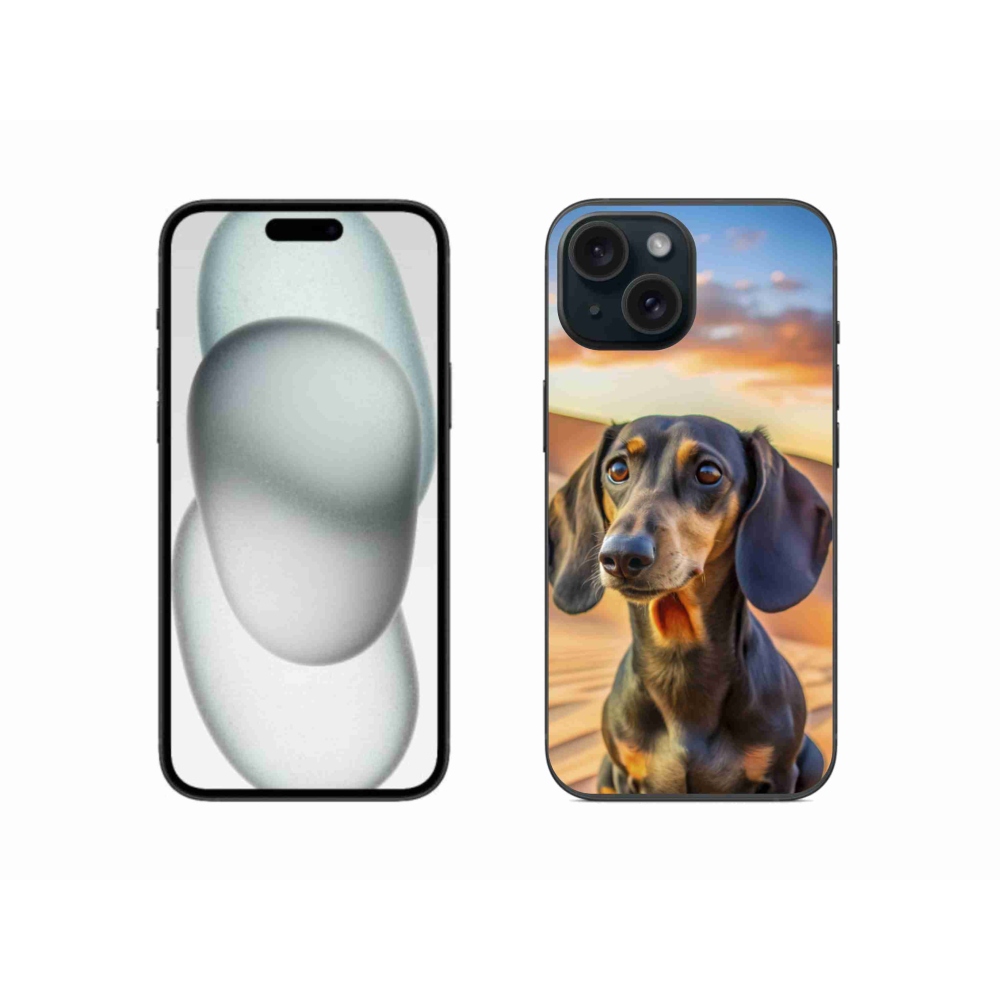 Gélový kryt mmCase na iPhone 15 - jazvečík 3