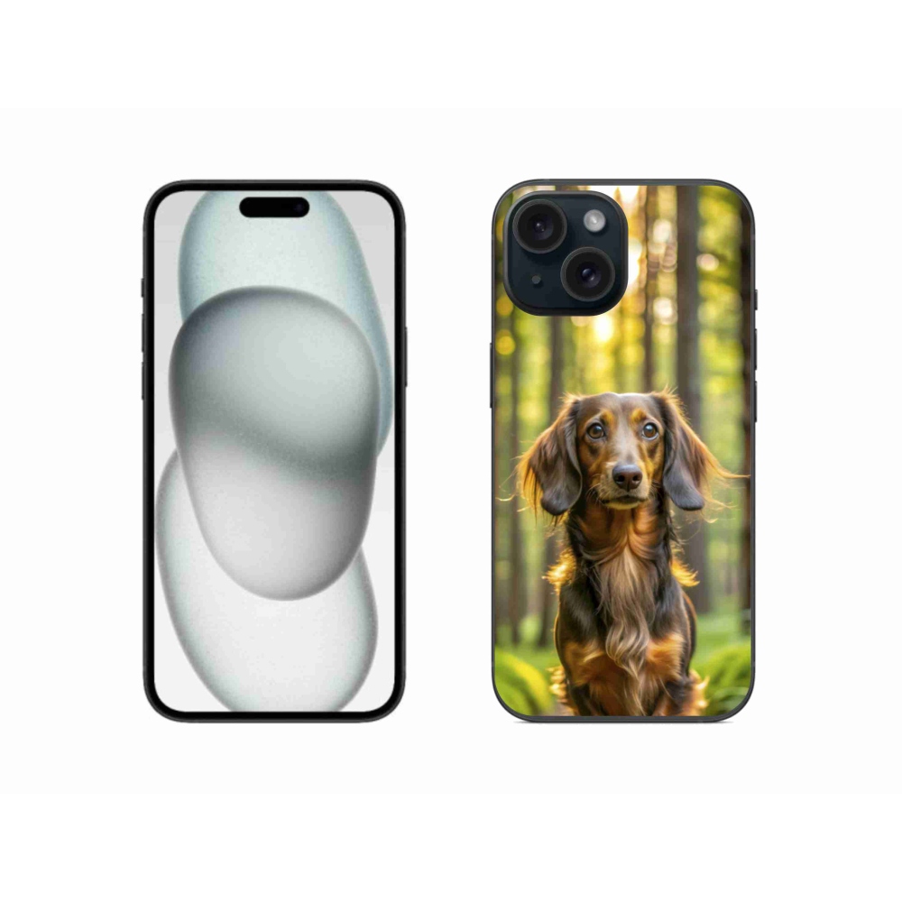 Gélový kryt mmCase na iPhone 15 - jazvečík 4