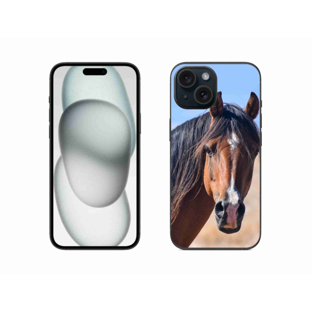 Gélový kryt mmCase na iPhone 15 - pokojný kôň