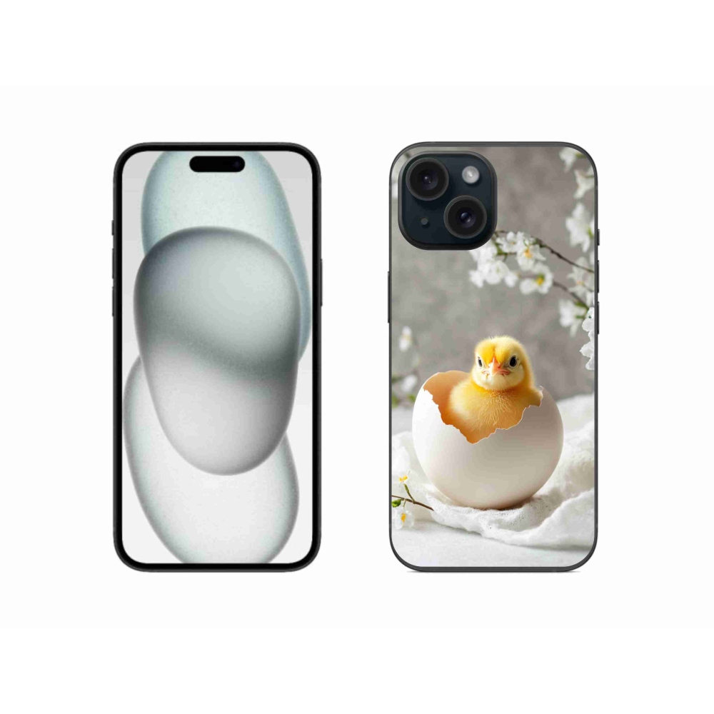 Gélový kryt mmCase na iPhone 15 - kuriatko