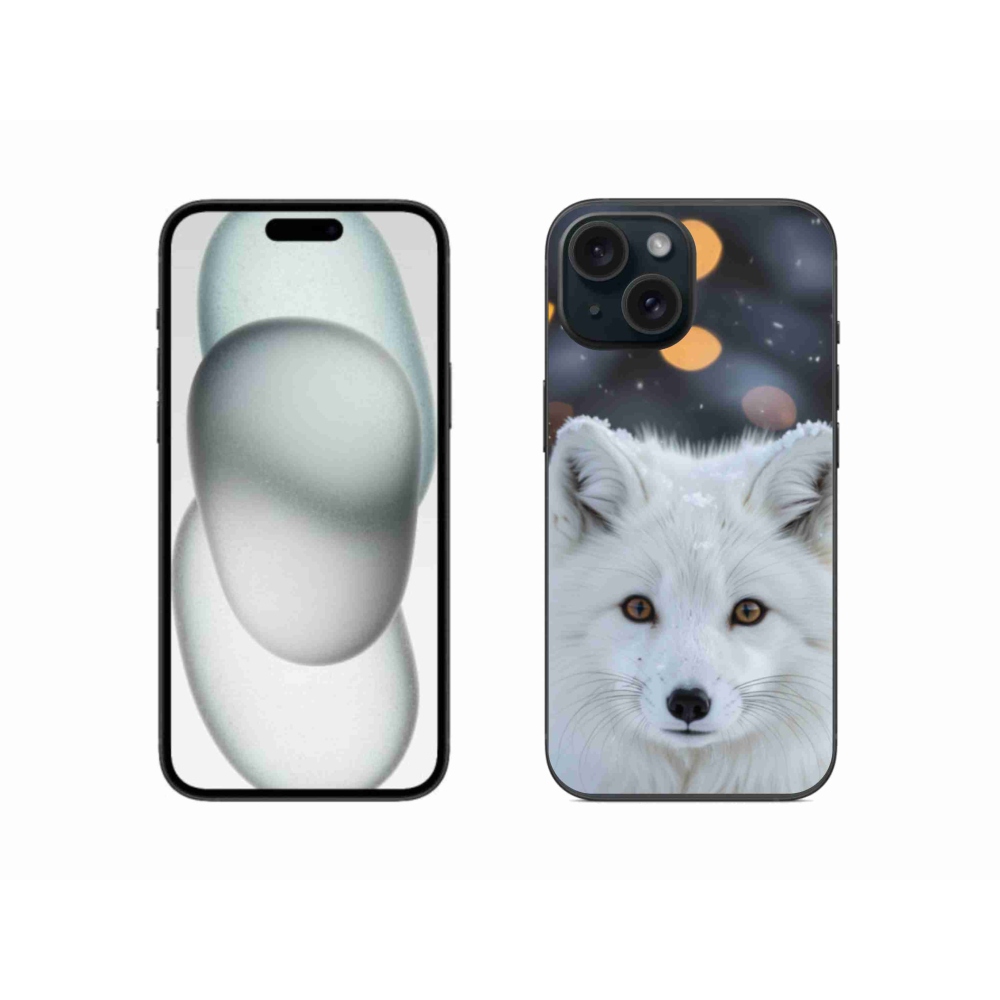 Gélový kryt mmCase na iPhone 15 - líška polárna