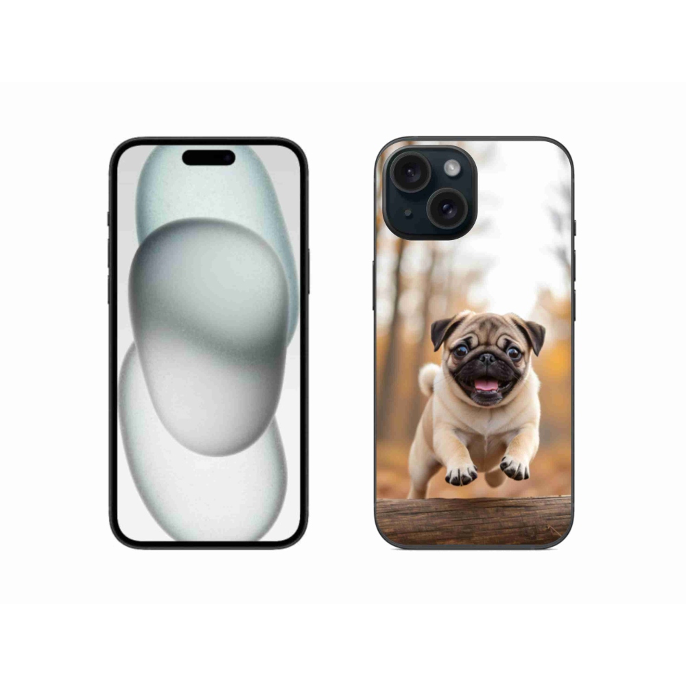 Gélový kryt mmCase na iPhone 15 - mops 2
