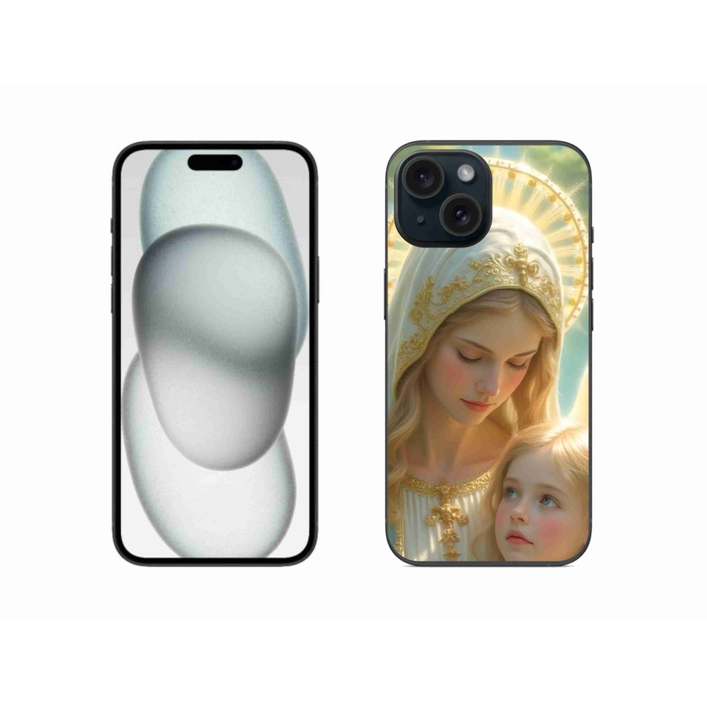 Gélový kryt mmCase na iPhone 15 - náboženský motív 2