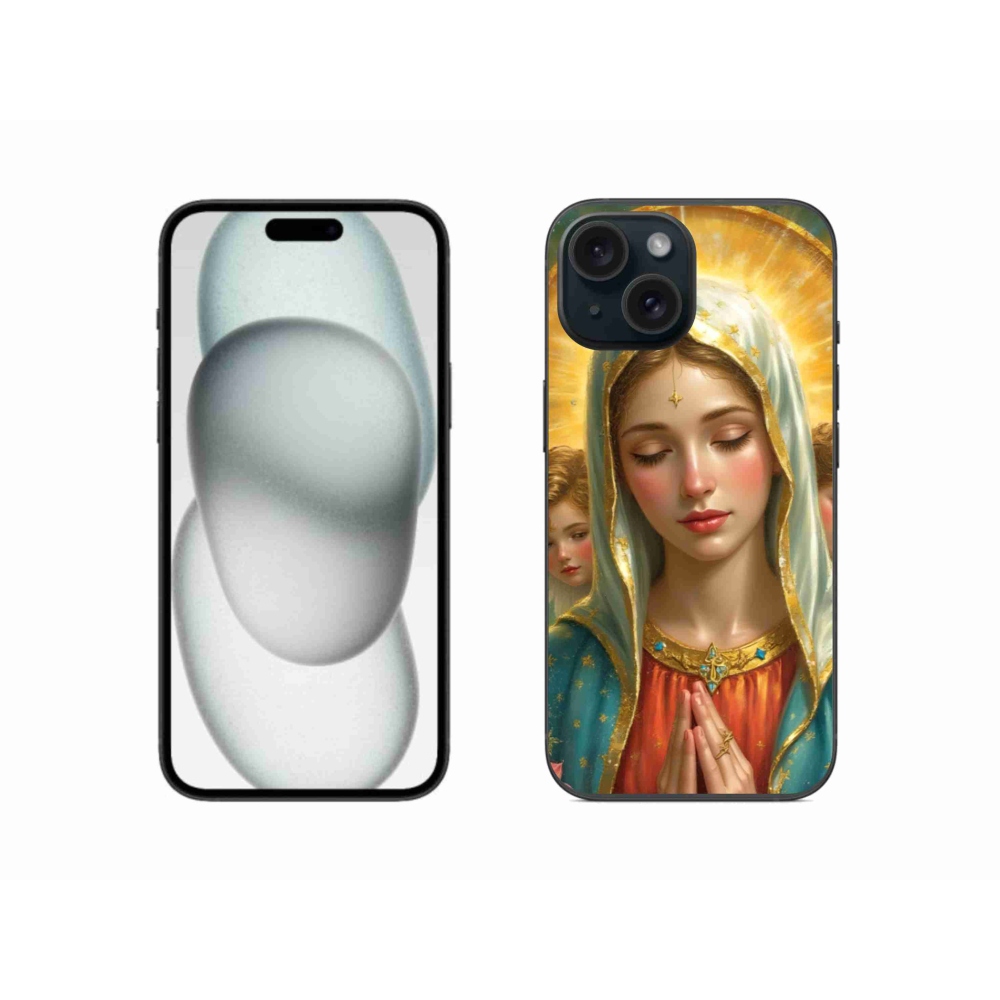 Gélový kryt mmCase na iPhone 15 - náboženský motív 3