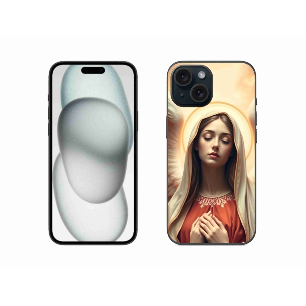 Gélový kryt mmCase na iPhone 15 - náboženský motív