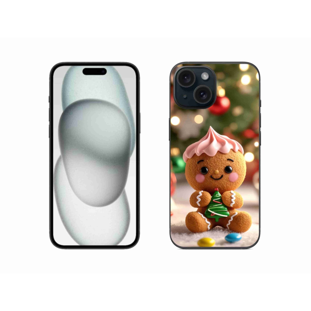 Gélový kryt mmCase na iPhone 15 - perníček