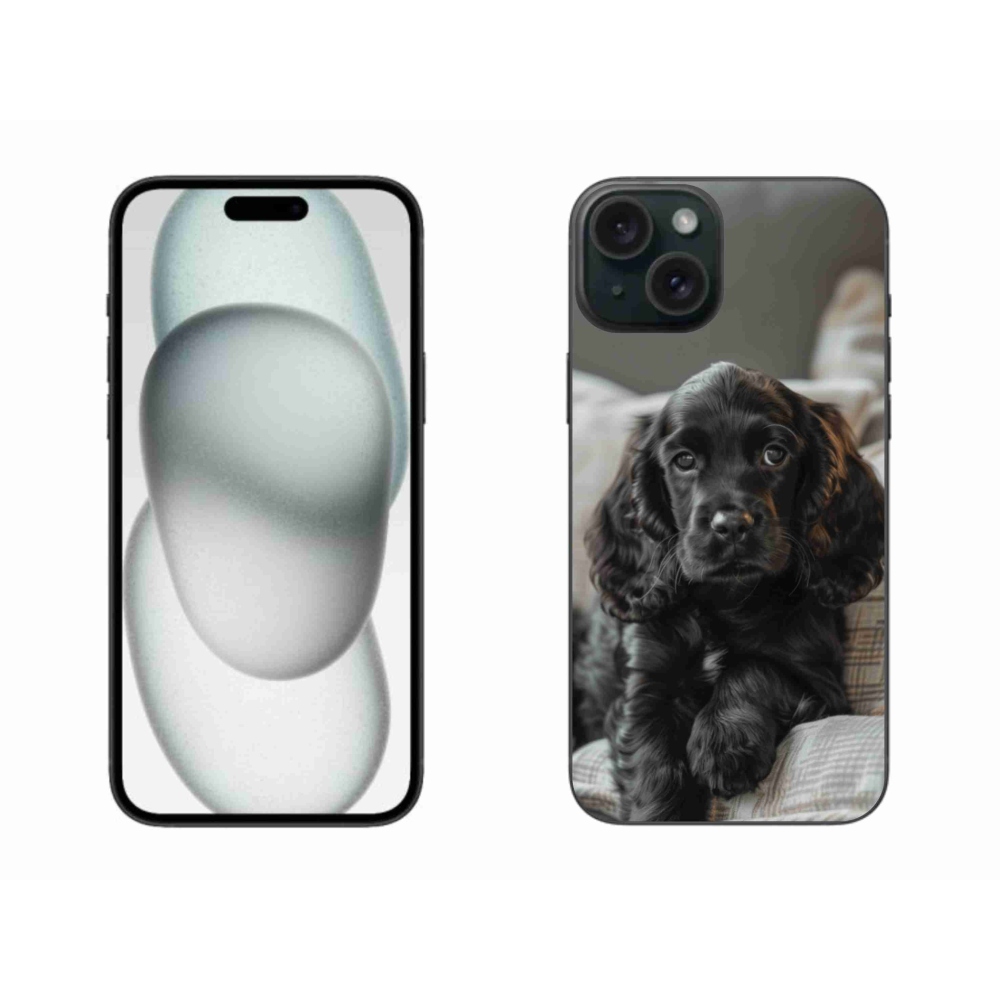 Gélový kryt mmCase na iPhone 15 Plus - anglický kokeršpaniel