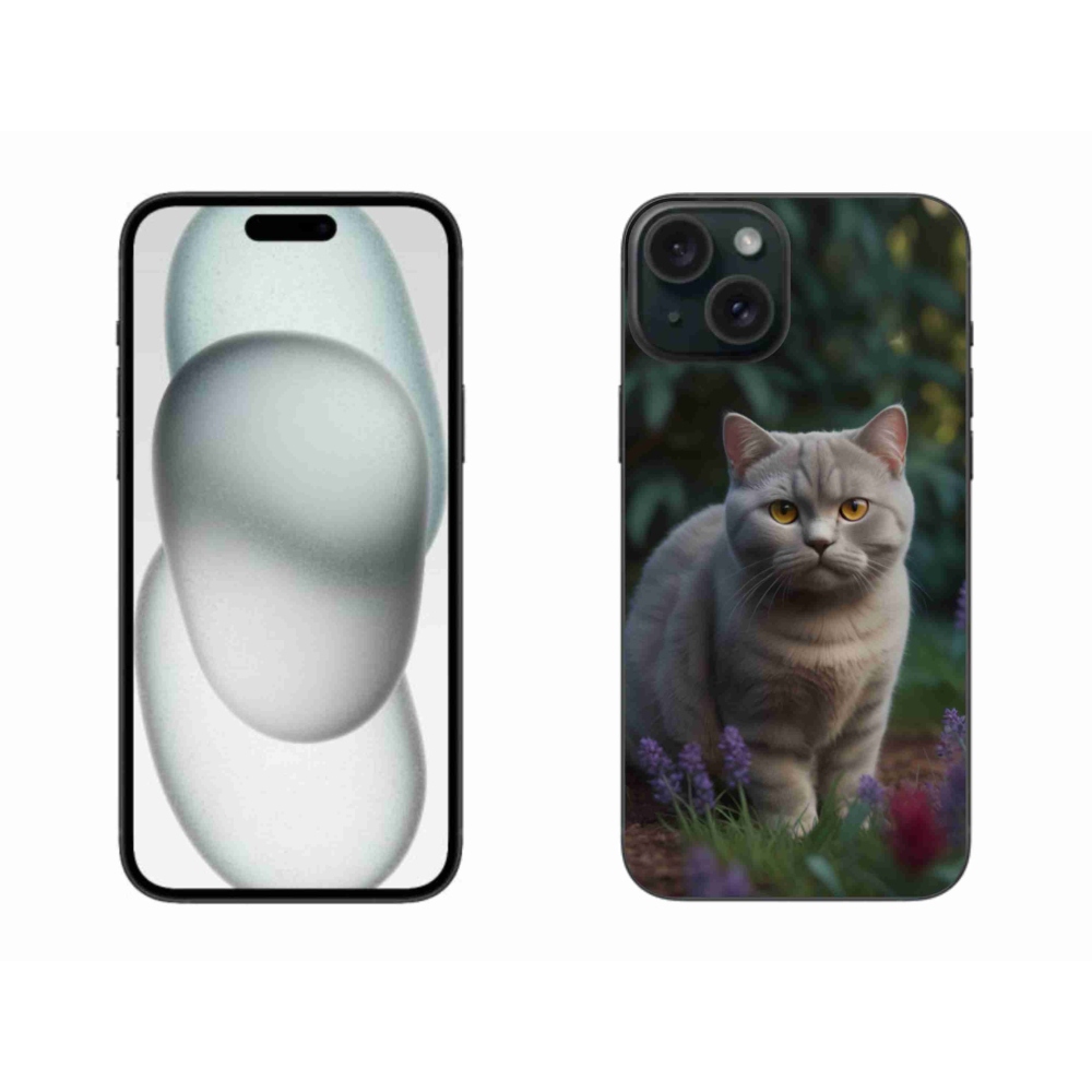 Gélový kryt mmCase na iPhone 15 Plus - britská mačka