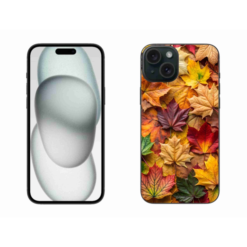 Gélový kryt mmCase na iPhone 15 Plus - javorové listy 2