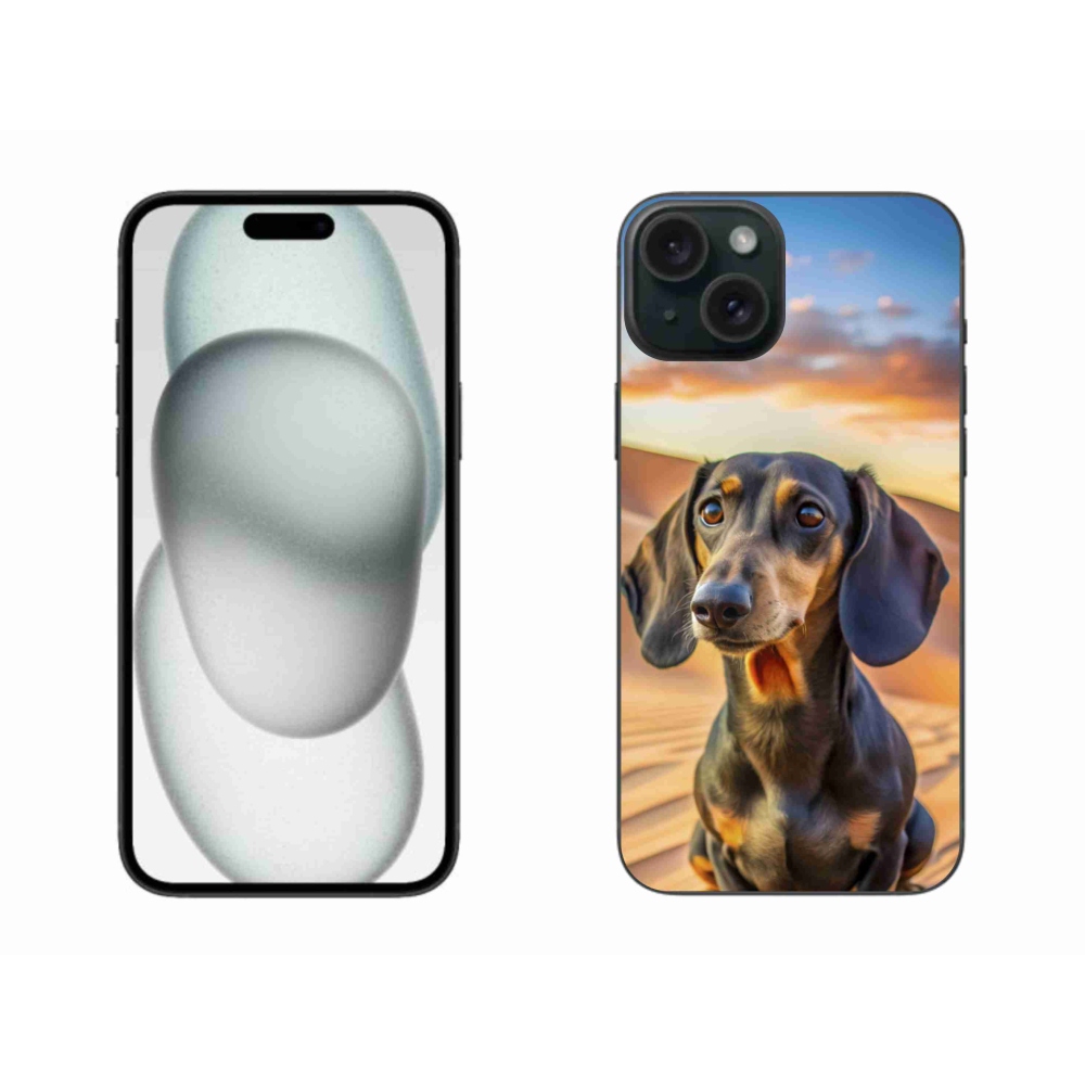 Gélový kryt mmCase na iPhone 15 Plus - jazvečík 3