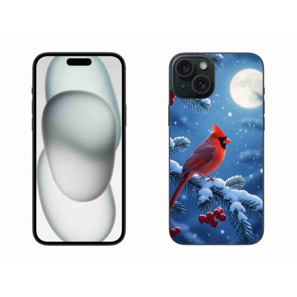 Gélový kryt mmCase na iPhone 15 Plus - kardinál červený