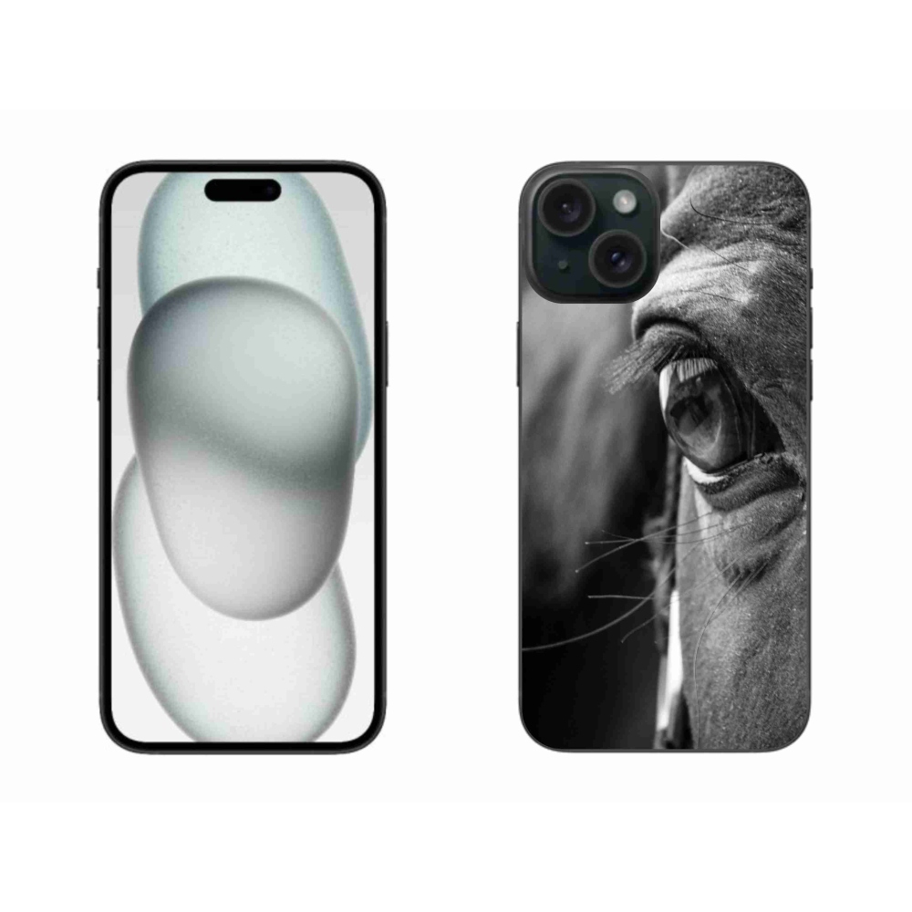Gélový kryt mmCase na iPhone 15 Plus - konský pohľad