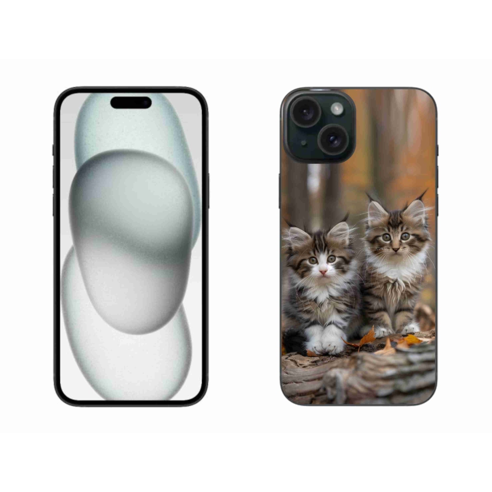 Gélový kryt mmCase na iPhone 15 Plus - mačacie duo 3