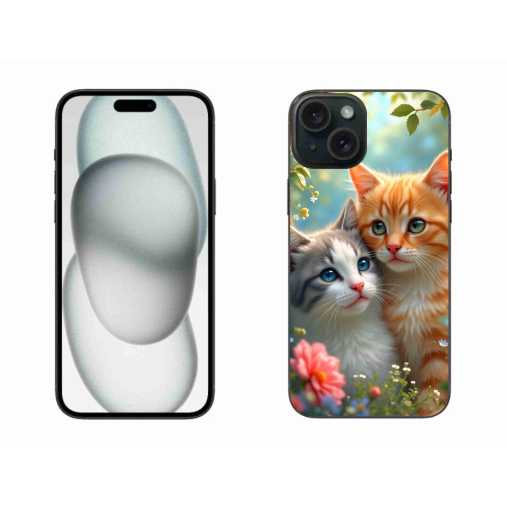 Gélový kryt mmCase na iPhone 15 Plus - mačacia láska 2