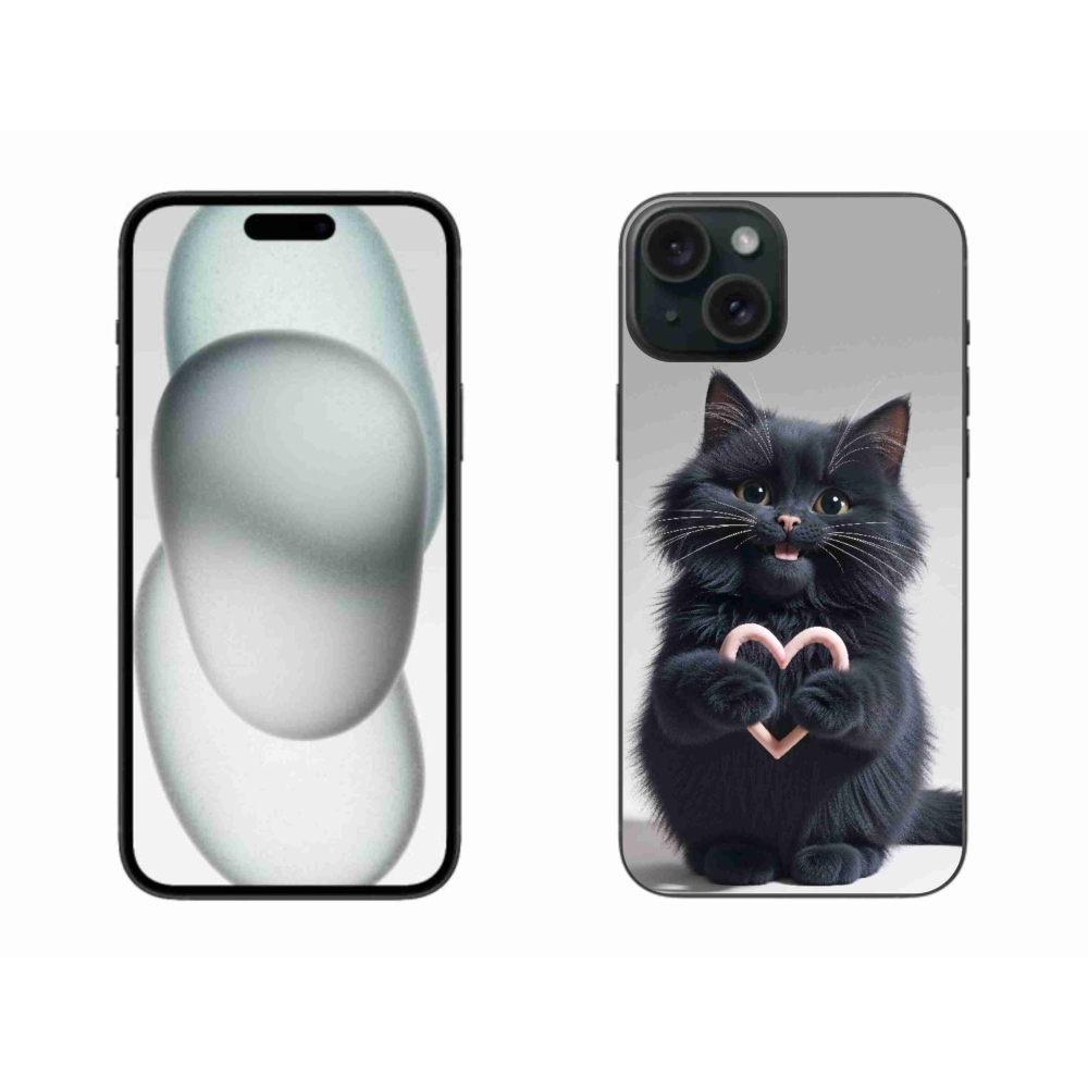 Gélový kryt mmCase na iPhone 15 Plus - mačacia láska 3