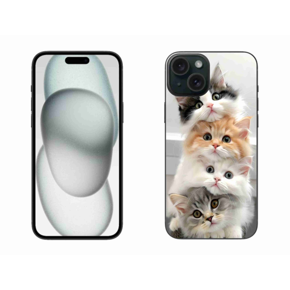 Gélový kryt mmCase na iPhone 15 Plus - mačacia partia