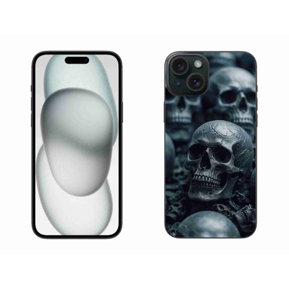 Gélový kryt mmCase na iPhone 15 Plus - lebka 2