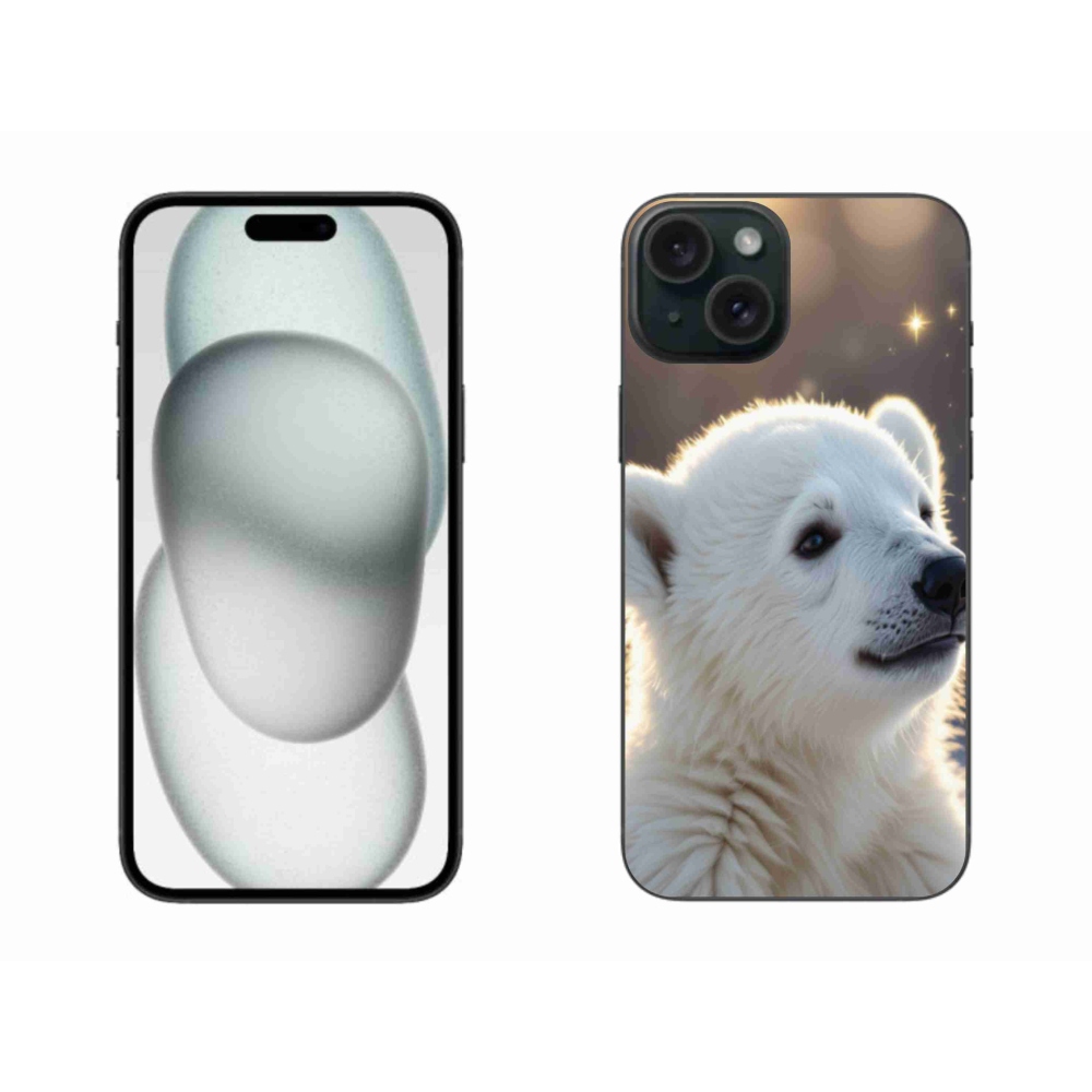 Gélový kryt mmCase na iPhone 15 Plus - ľadový medveď