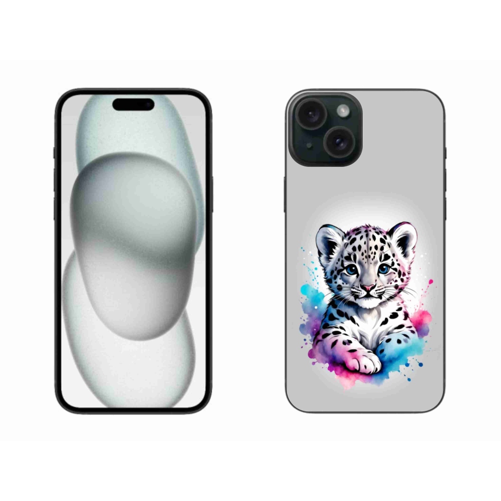 Gélový kryt mmCase na iPhone 15 Plus - leopardej mláďa