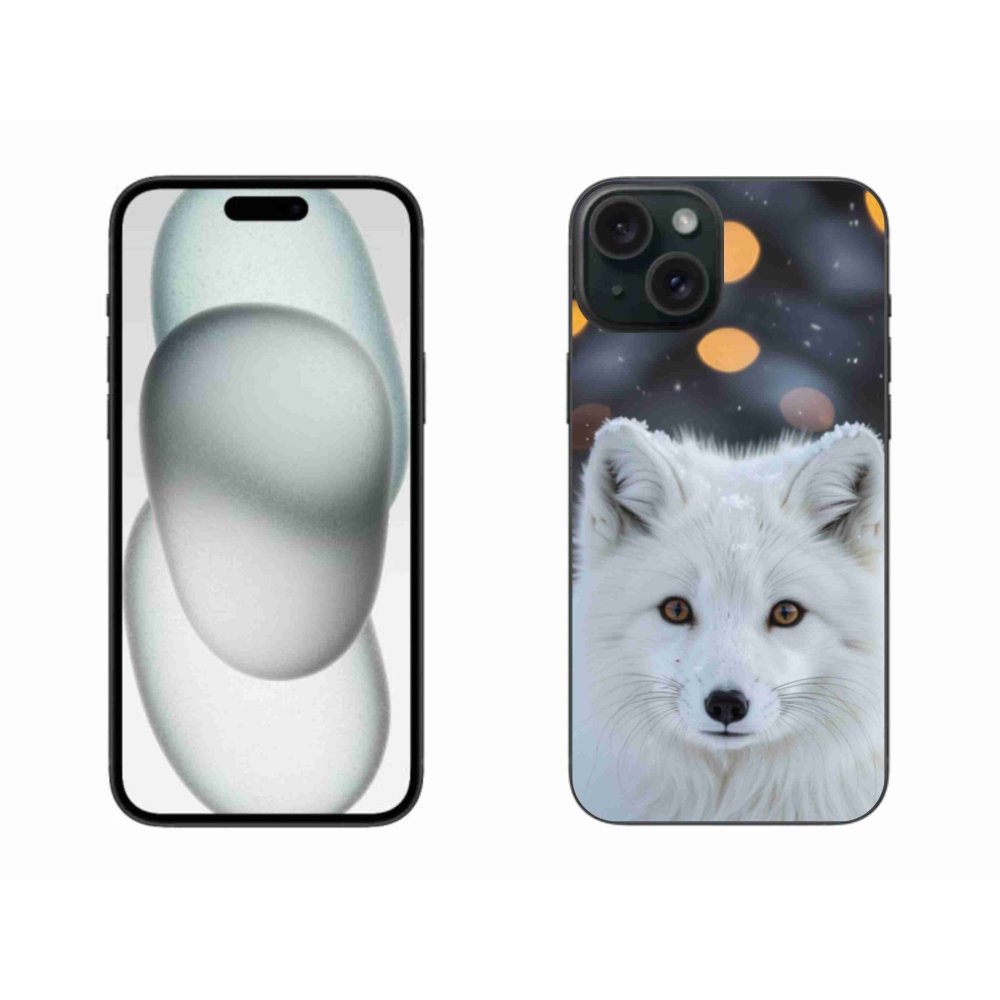 Gélový kryt mmCase na iPhone 15 Plus - líška polárna