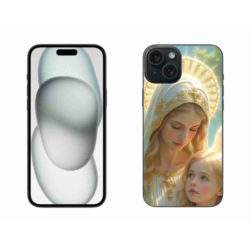 Gélový kryt mmCase na iPhone 15 Plus - náboženský motív 2