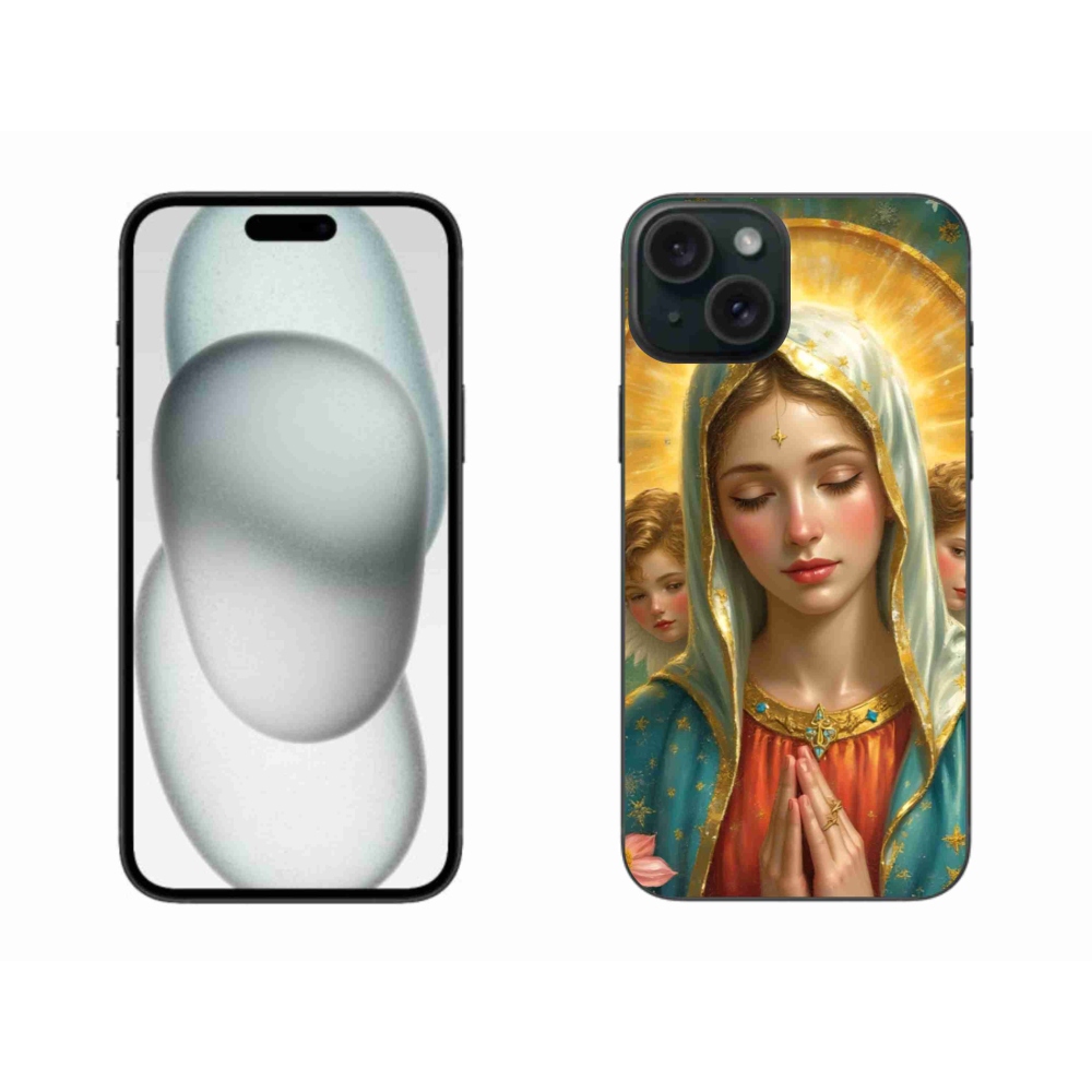 Gélový kryt mmCase na iPhone 15 Plus - náboženský motív 3