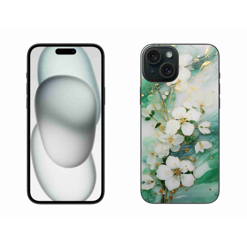 Gélový kryt mmCase na iPhone 15 Plus - nežné kvety