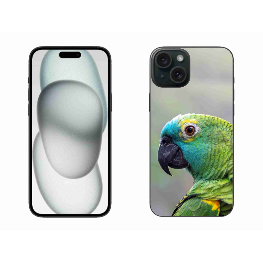 Gélový kryt mmCase na iPhone 15 Plus - papagáj amazončan