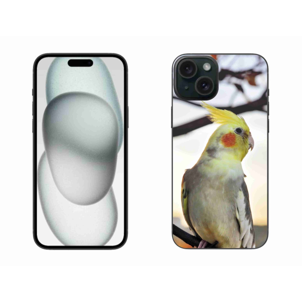 Gélový kryt mmCase na iPhone 15 Plus - papagáj korela