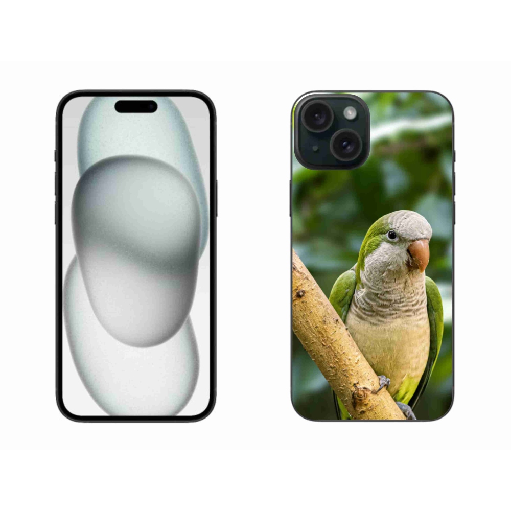 Gélový kryt mmCase na iPhone 15 Plus - papagáj mníšok