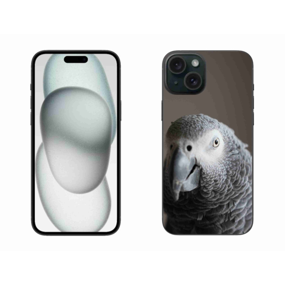 Gélový kryt mmCase na iPhone 15 Plus - papagáj žako 2