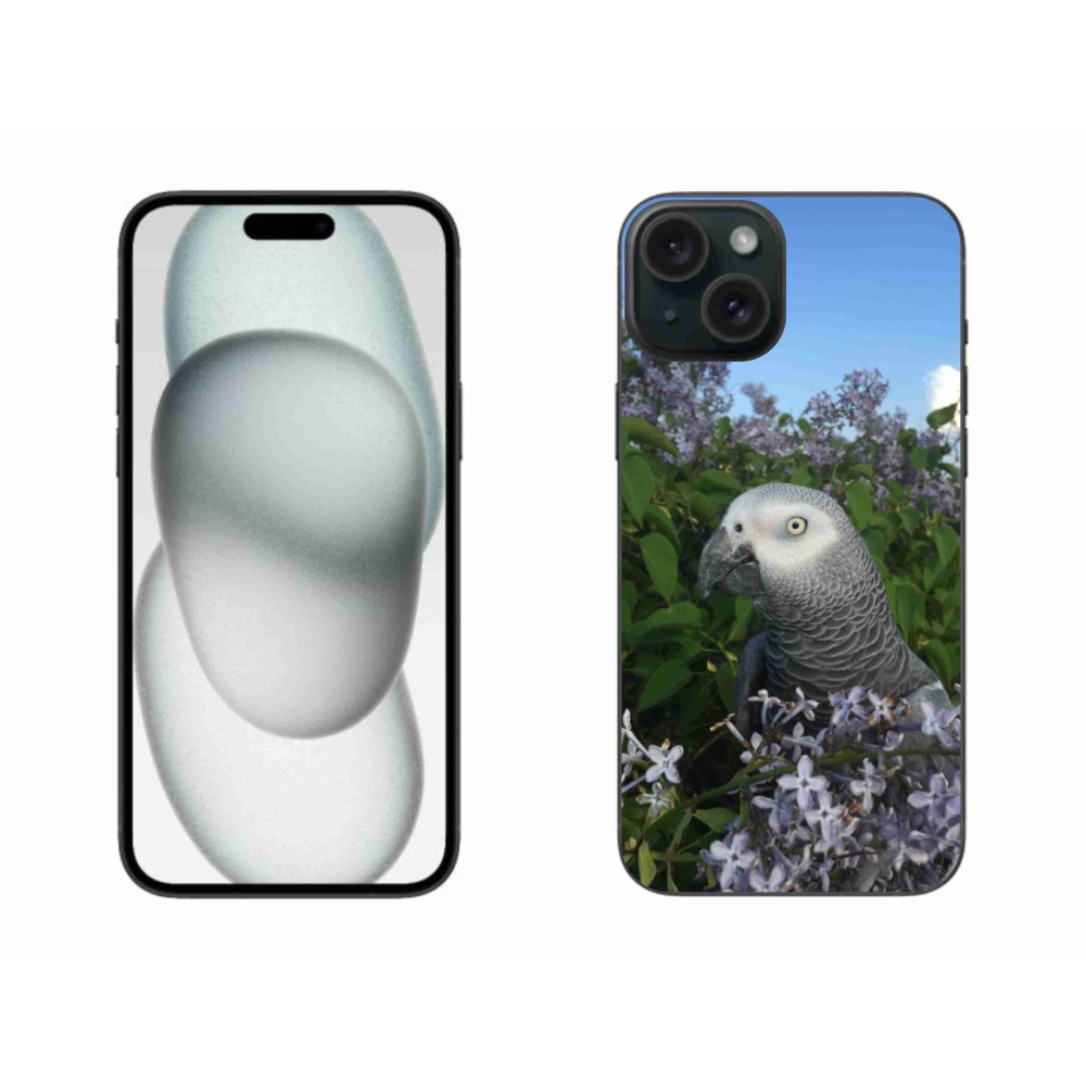 Gélový kryt mmCase na iPhone 15 Plus - papagáj žako